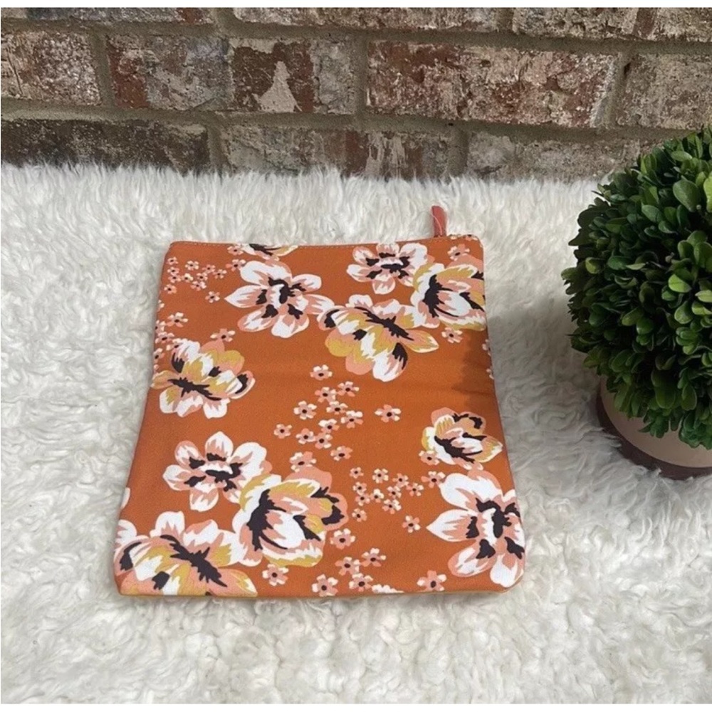 Rachel Pally Vibrant Yellow and Orange Floral Clutch